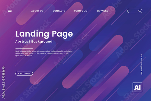 Minimal geometric abstract background design. Dynamic shapes composition.