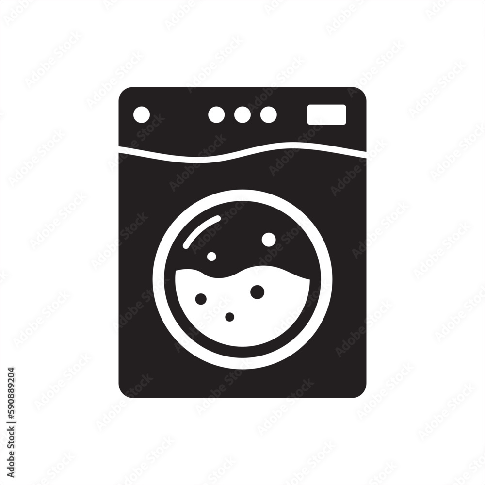 Washer vector icon. Washer flat sign design. Wash machine symbol pictogram. UX UI icon Washer vector icon. Washer flat sign design. Wash machine symbol pictogram. UX UI icon