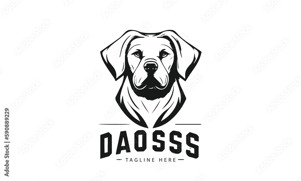 Mascot silhouette vector dogs and cartoon-style dogs logo Mascot silhouette vector dogs and cartoon-style dogs logo