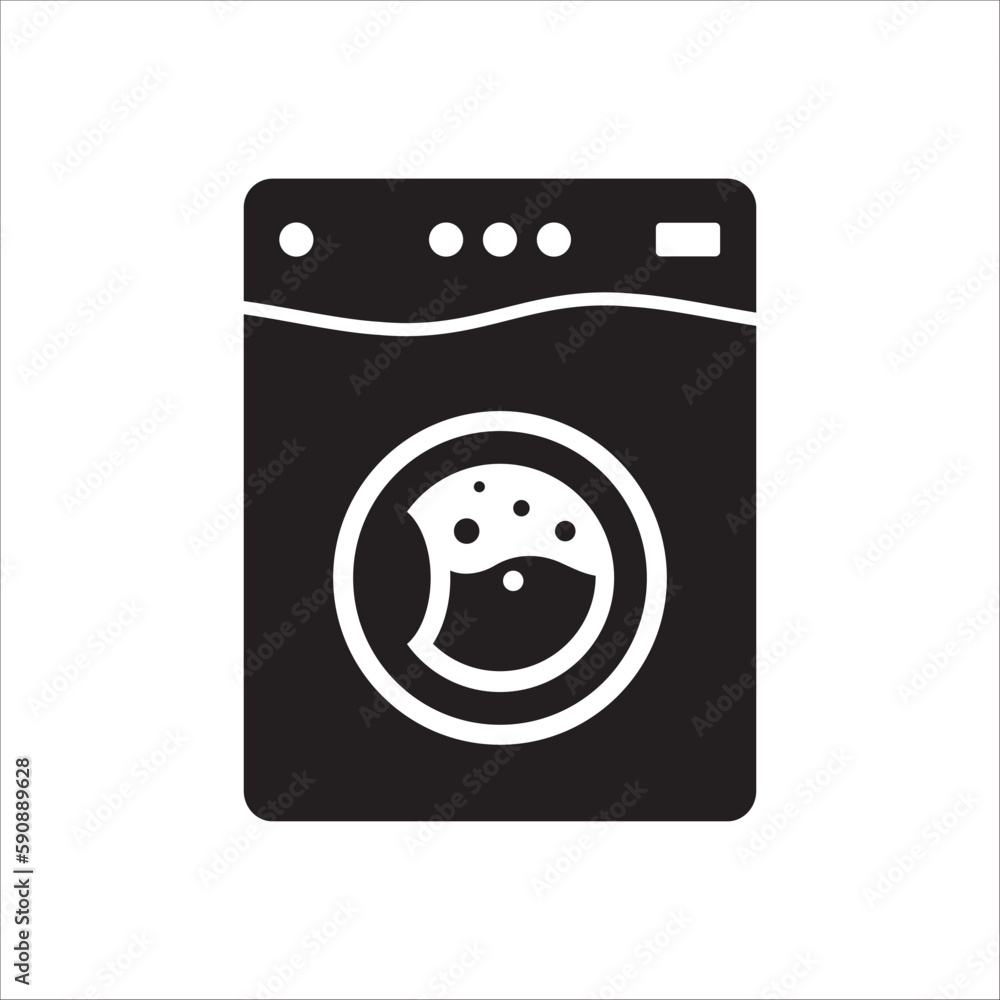 Washer vector icon. Washer flat sign design. Wash machine symbol pictogram. UX UI icon Washer vector icon. Washer flat sign design. Wash machine symbol pictogram. UX UI icon