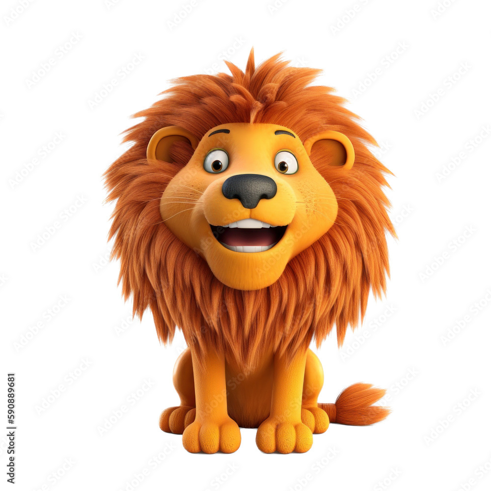 A lion cartoon isolated A lion cartoon isolated