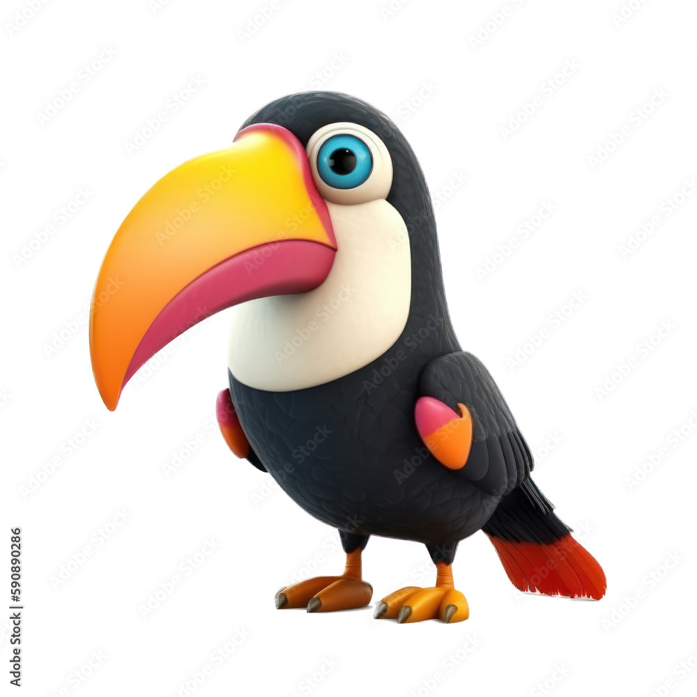 Fototapeta premium A toucan bird cartoon character