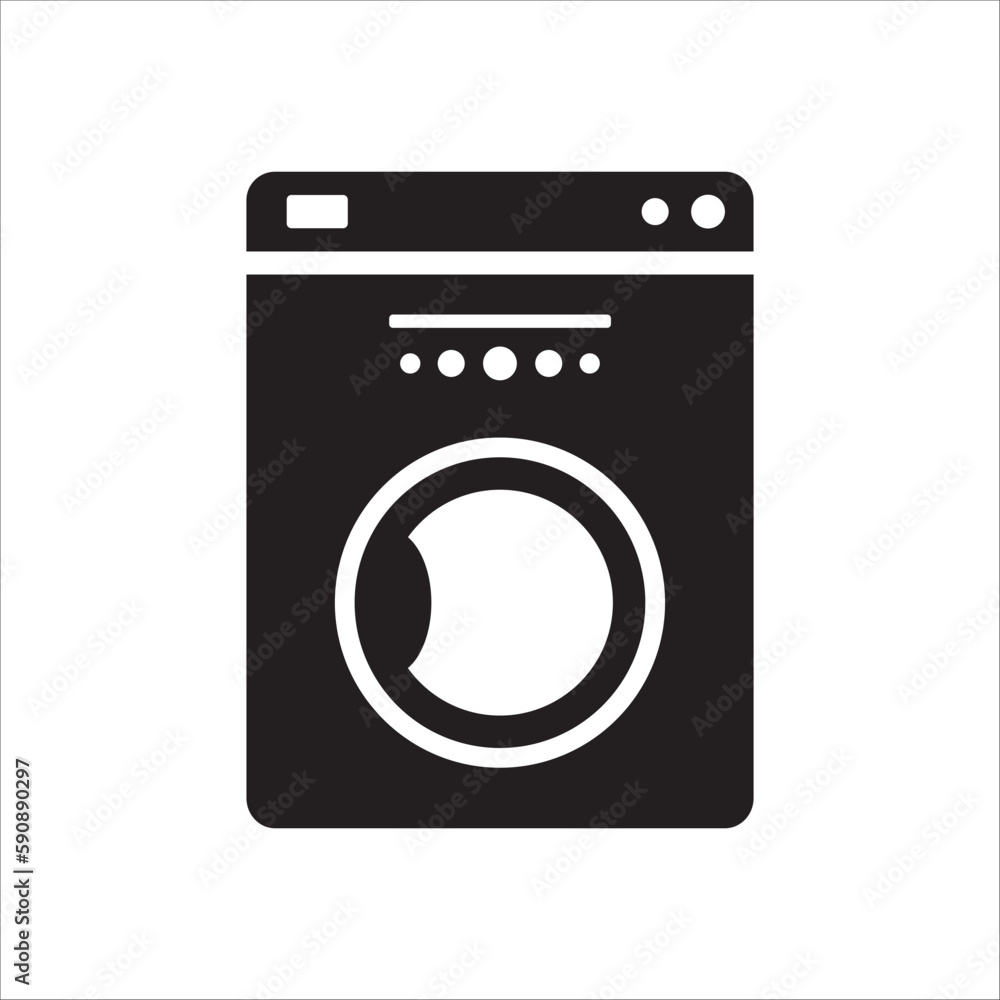 Washer vector icon. Washer flat sign design. Wash machine symbol pictogram. UX UI icon Washer vector icon. Washer flat sign design. Wash machine symbol pictogram. UX UI icon