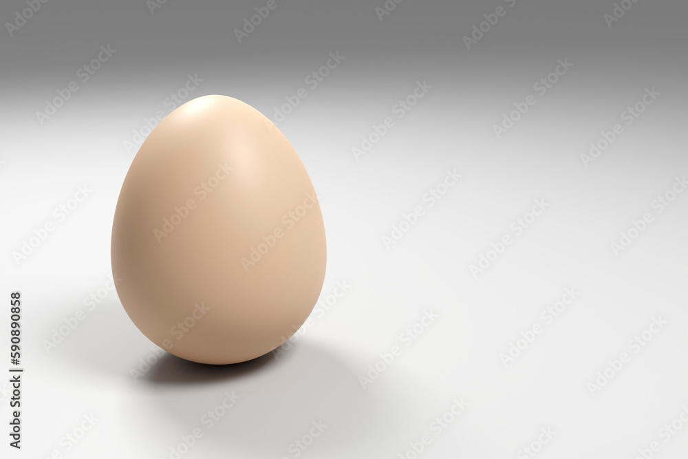 3d rendered brown egg on grey background for wallpapers, greeting cards, posters, ads. 3d rendered brown egg on grey background for wallpapers, greeting cards, posters, ads.