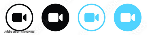 video camera icon for streaming , facetime icons video call symbol