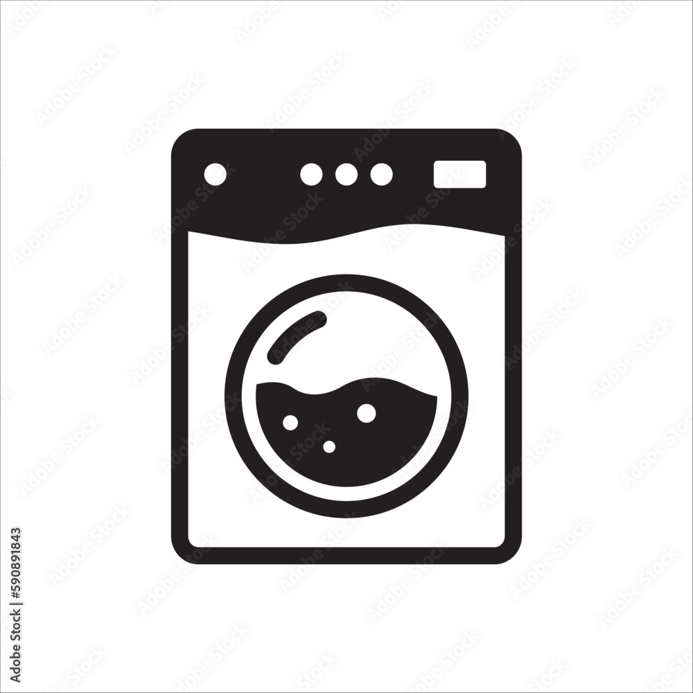 Washer vector icon. Washer flat sign design. Wash machine symbol pictogram. UX UI icon Washer vector icon. Washer flat sign design. Wash machine symbol pictogram. UX UI icon