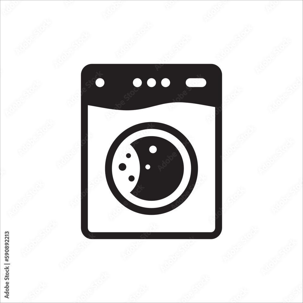 Washer vector icon. Washer flat sign design. Wash machine symbol pictogram. UX UI icon Washer vector icon. Washer flat sign design. Wash machine symbol pictogram. UX UI icon