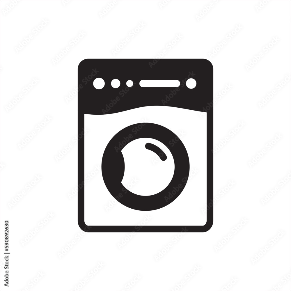 Washer vector icon. Washer flat sign design. Wash machine symbol pictogram. UX UI icon Washer vector icon. Washer flat sign design. Wash machine symbol pictogram. UX UI icon