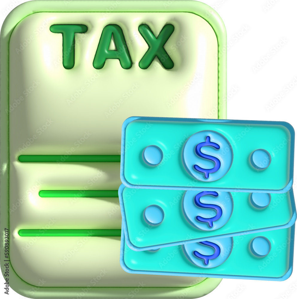 illustration 3D of a tax and financial information form. illustration 3D of a tax and financial information form.