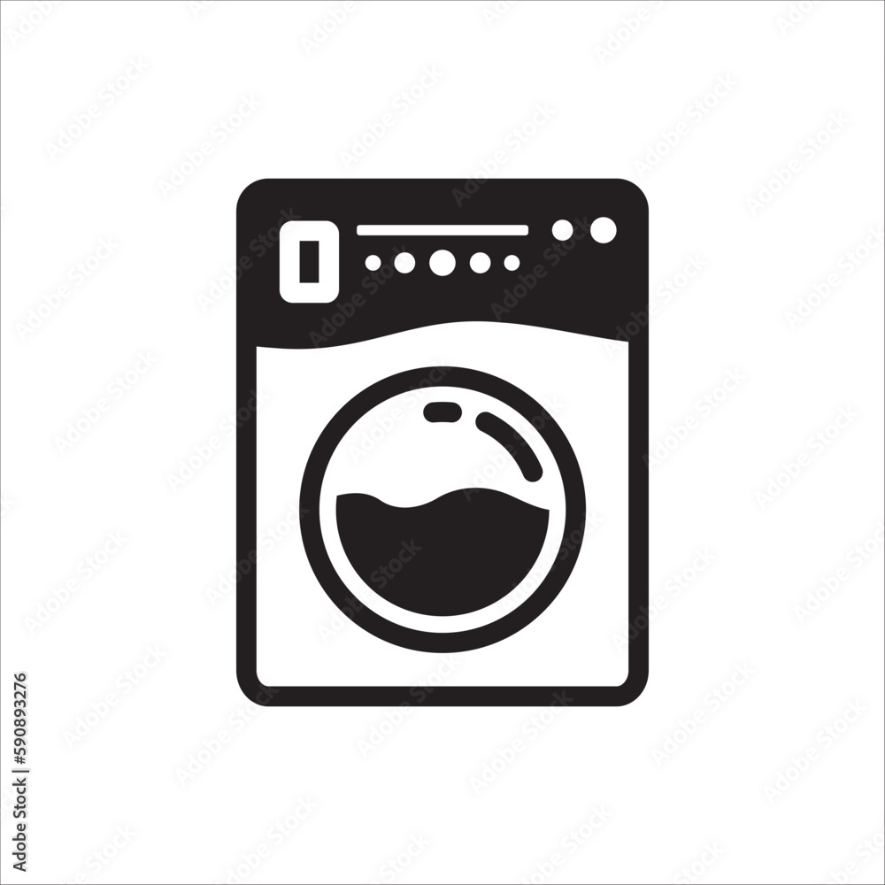 Washer vector icon. Washer flat sign design. Wash machine symbol pictogram. UX UI icon Washer vector icon. Washer flat sign design. Wash machine symbol pictogram. UX UI icon