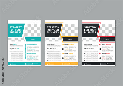 modern trend professional business flyer design corporate