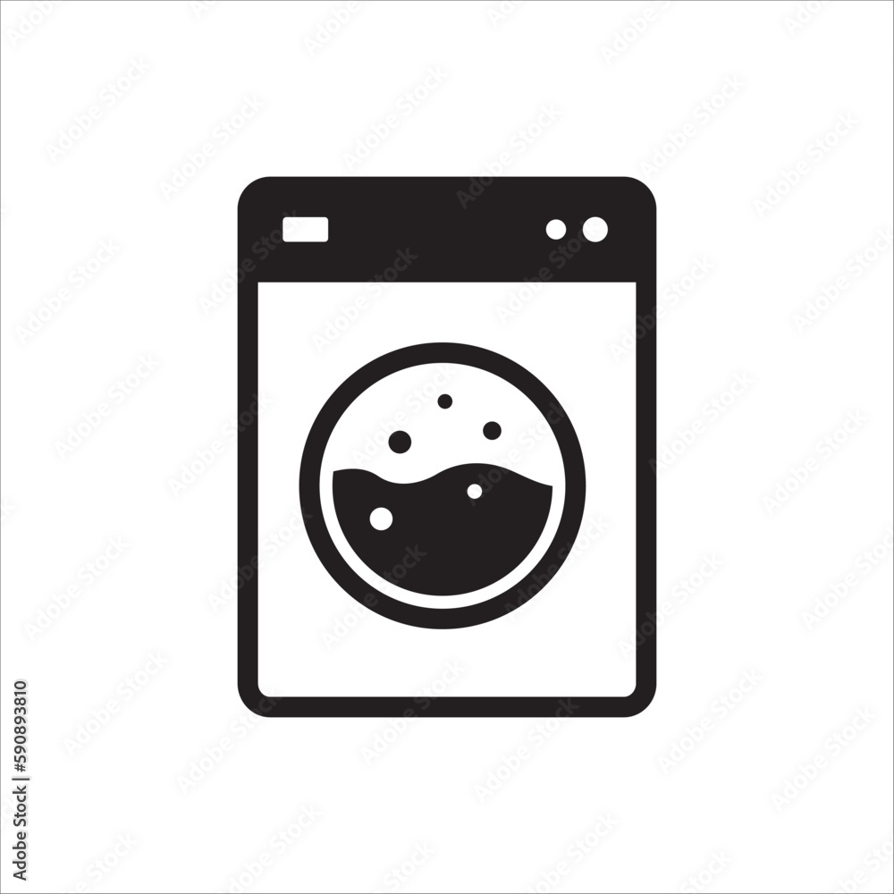 Washer vector icon. Washer flat sign design. Wash machine symbol pictogram. UX UI icon Washer vector icon. Washer flat sign design. Wash machine symbol pictogram. UX UI icon