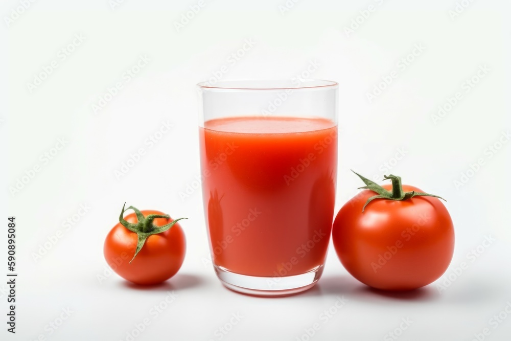 Tomato juice glass with vegetables. Generate Ai Tomato juice glass with vegetables. Generate Ai