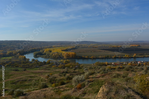 autumn landscape with river