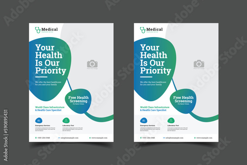 creative a4 healthcare & medical dentist flyer poster template design 


