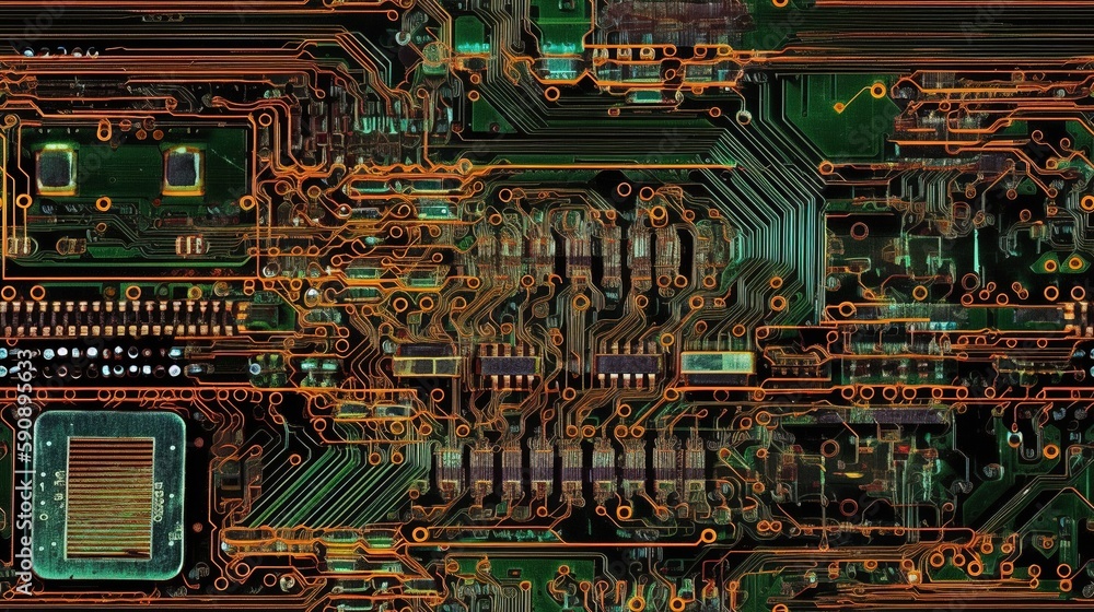 MidJourney v5 Generated Circuit Board - Motherboard