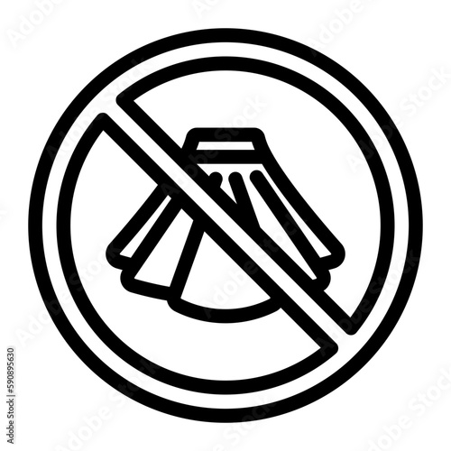 no skirt line icon