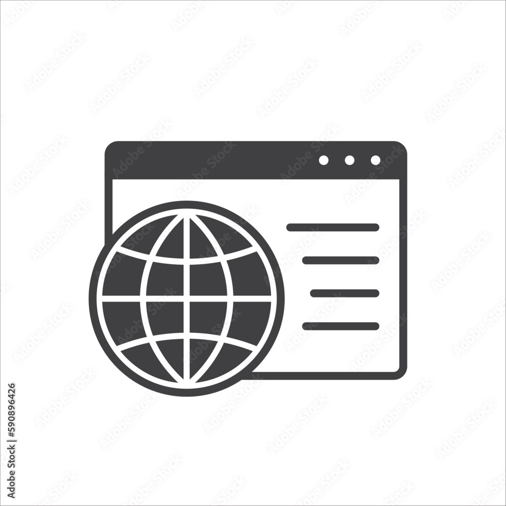 Web icon. Global network icon. Website vector icon. Site flat sign design. Www symbol pictogram. Www icon. UX UI icon Web icon. Global network icon. Website vector icon. Site flat sign design. Www symbol pictogram. Www icon. UX UI icon