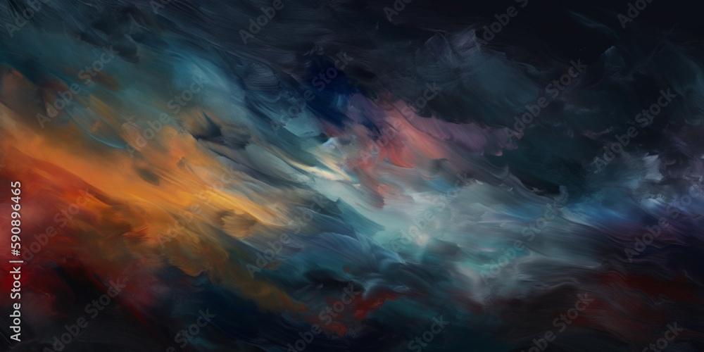 Bright abstract background painted with oil paints created with generative ai tools