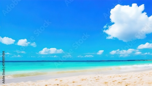 beach with sky and clouds