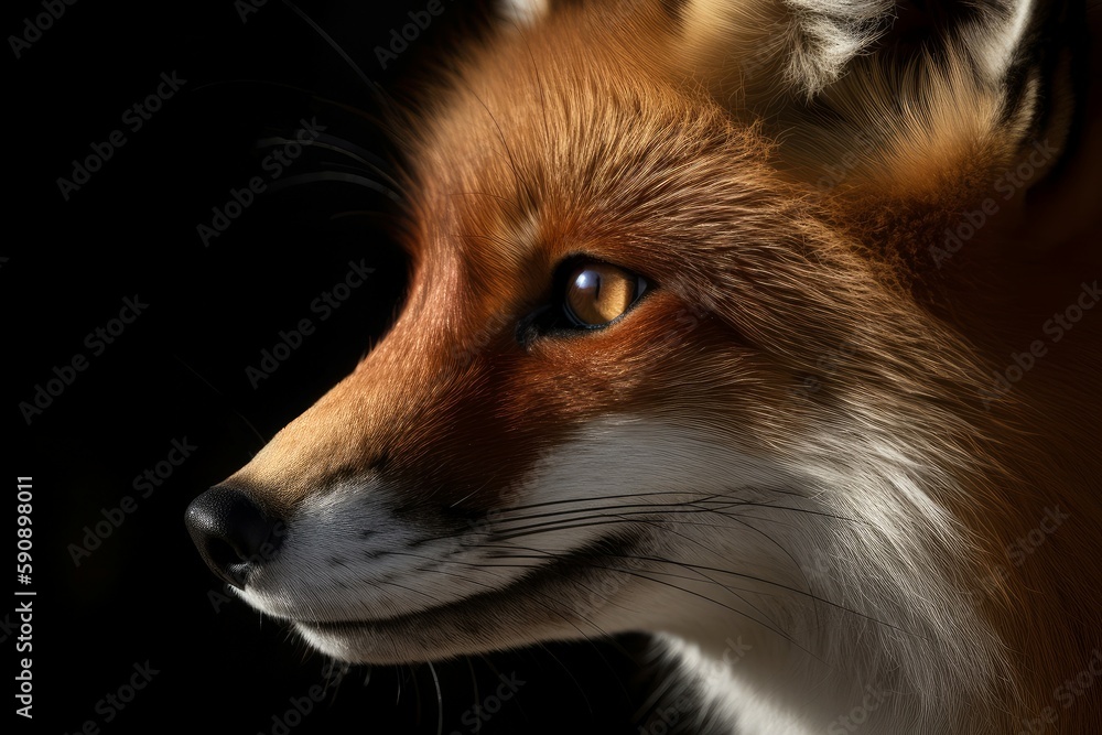 Fox head photo. Generate Ai Fox head photo. Generate Ai