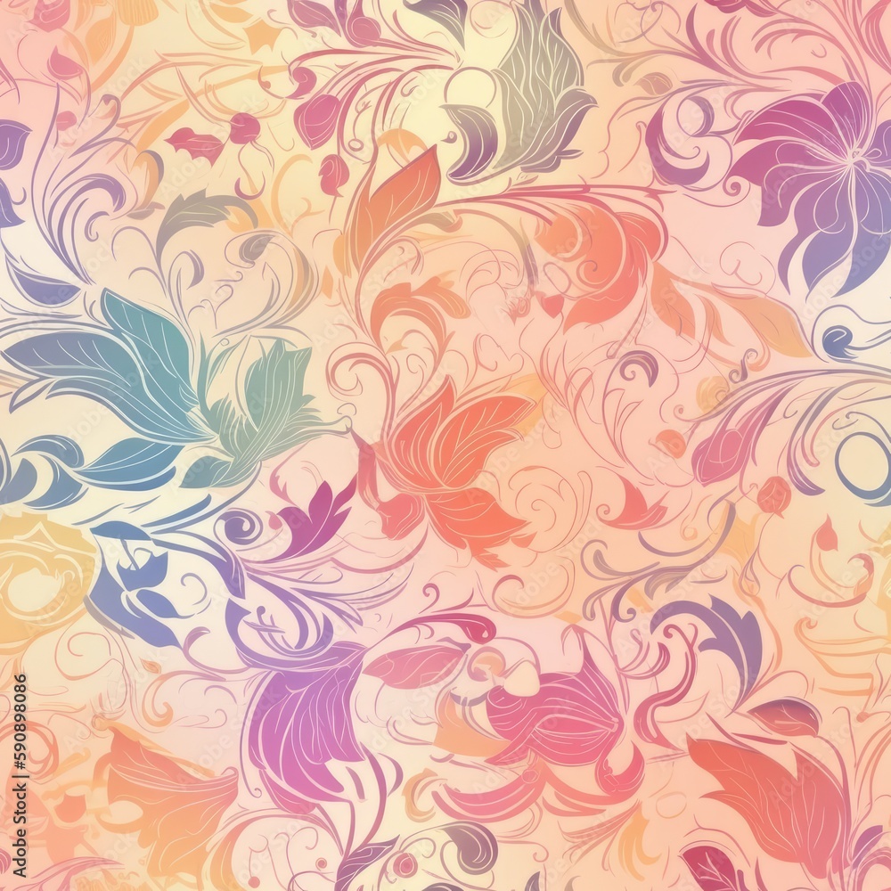 Ethereal and dreamy floral seamless pattern, with a soft and romantic feel that's perfect for adding a touch of whimsy to your designs. Ethereal and dreamy floral seamless pattern, with a soft and romantic feel that's perfect for adding a touch of whimsy to your designs.