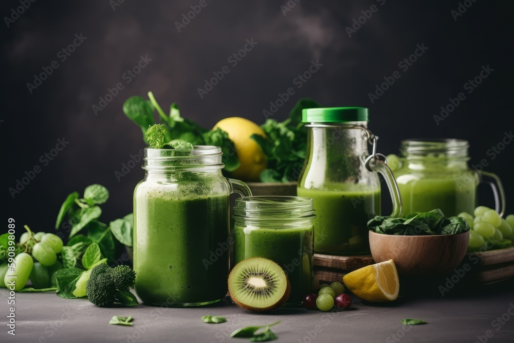 Green kiwi health smoothie. Generate Ai Green kiwi health smoothie. Generate Ai