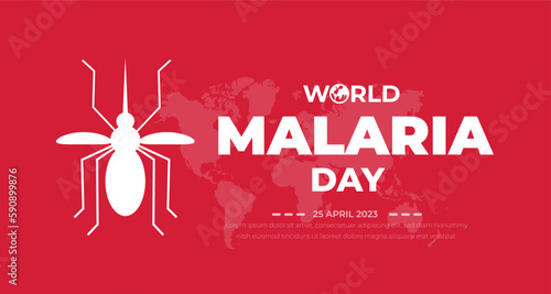 World Malaria Day background or banner design template celebrated in april 25