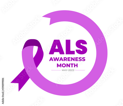 ALS Awareness Month background or banner design template. Amyotrophic lateral sclerosis background.