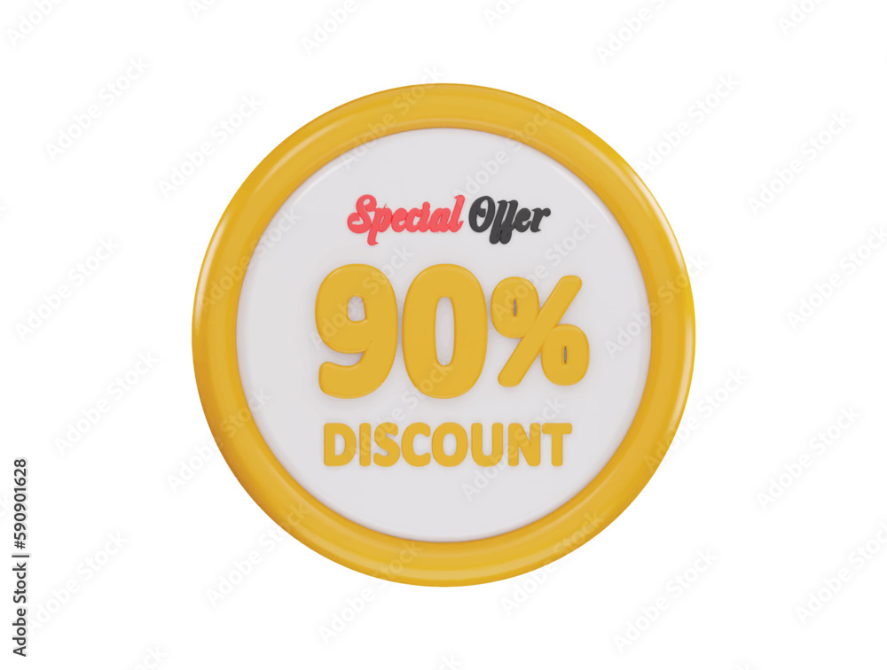 90 percent discount special offer icon 3d rendering vector illustration 90 percent discount special offer icon 3d rendering vector illustration