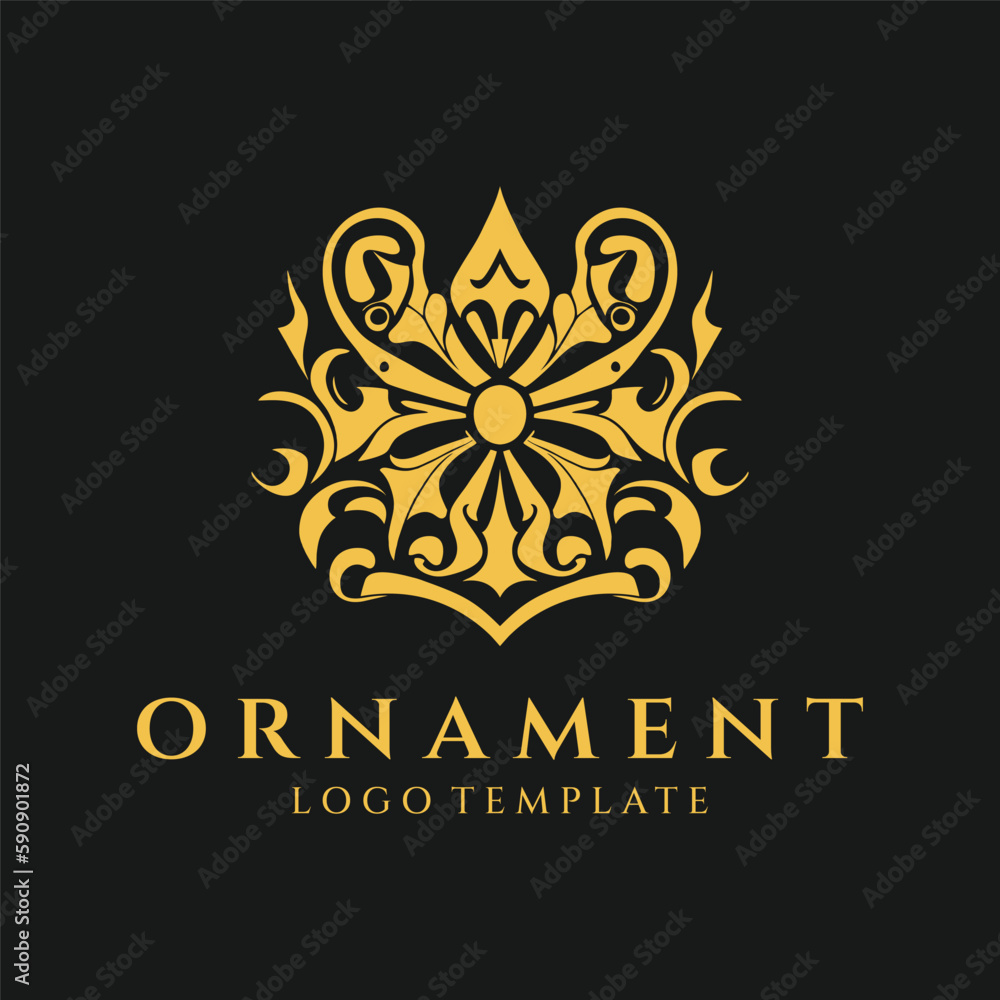 Abstract ornament logo design vector illustration Abstract ornament logo design vector illustration