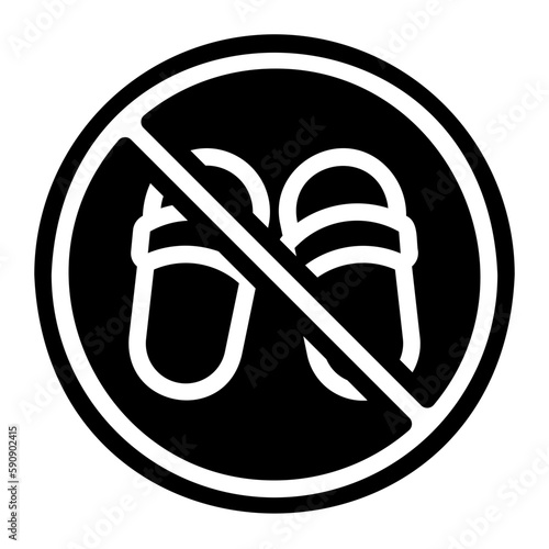no footwear glyph icon