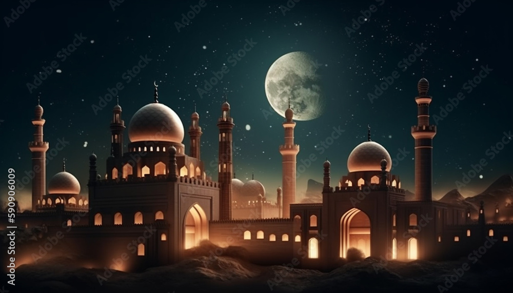 Ramadan Vibe With Cinematic Scene With Generative AI Technology