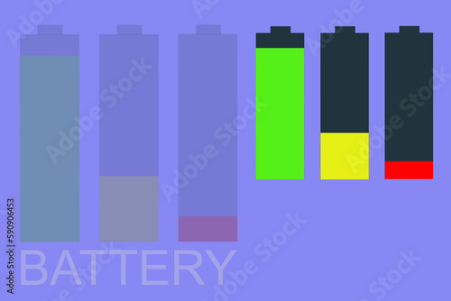 Process  battery charge levels on light mauve background.