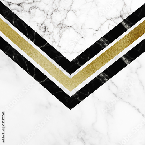 golden chevron on marble background  (ID: 590907848)