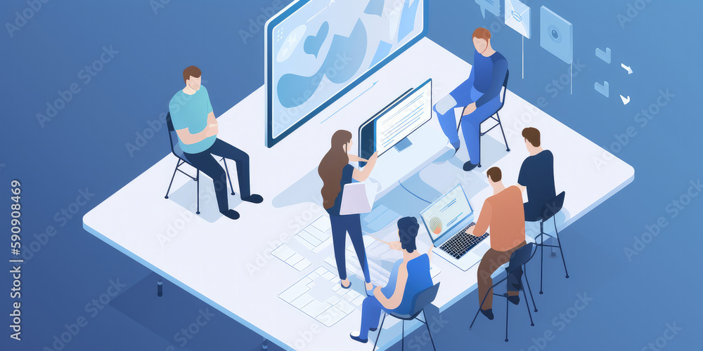 Illustration Website Banner Displaying Diverse Artistic Designs - Generative AI Illustration Website Banner Displaying Diverse Artistic Designs - Generative AI