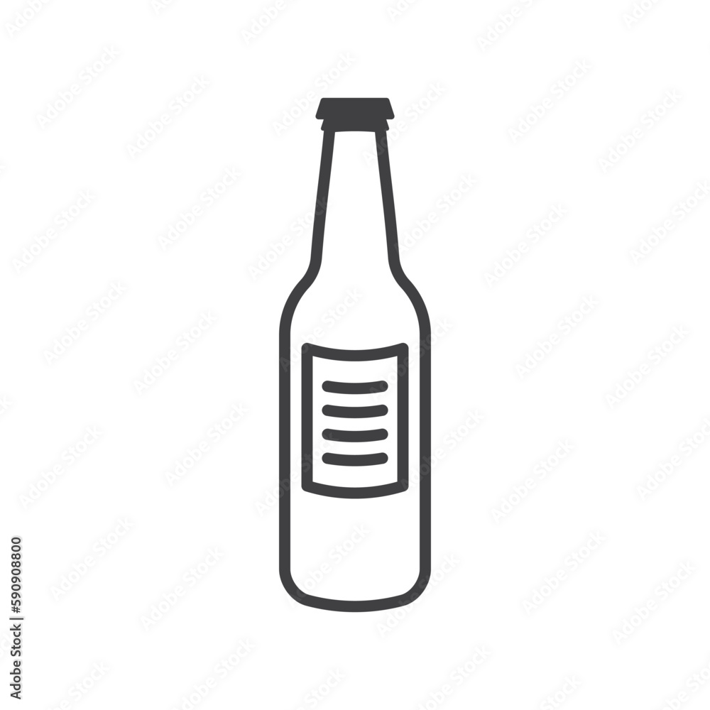 Beer bottle vector icon. Beer flat sign design. Beer bottle symbol pictogram. UX UI icon Beer bottle vector icon. Beer flat sign design. Beer bottle symbol pictogram. UX UI icon