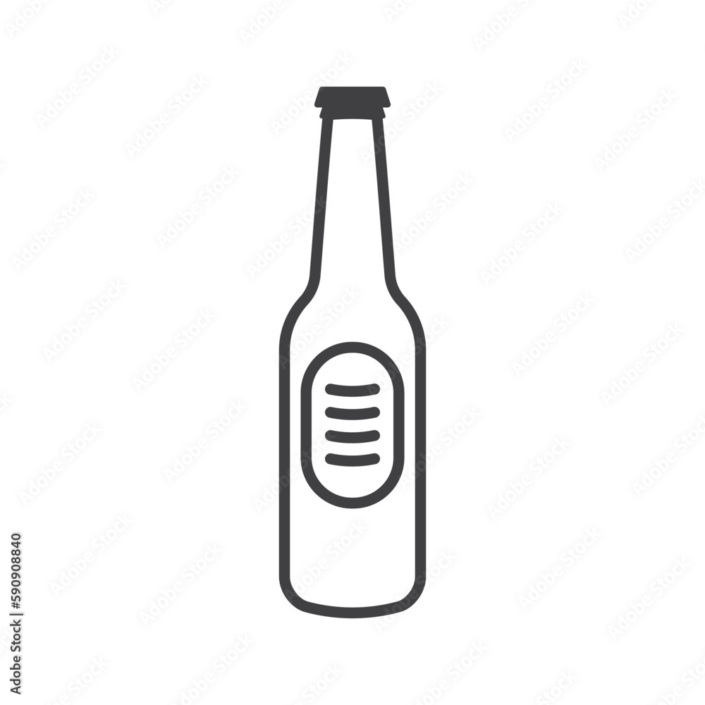Beer bottle vector icon. Beer flat sign design. Beer bottle symbol pictogram. UX UI icon Beer bottle vector icon. Beer flat sign design. Beer bottle symbol pictogram. UX UI icon