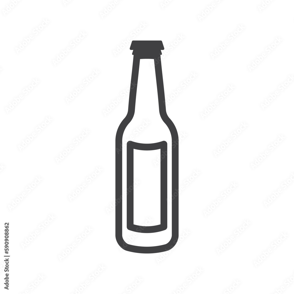 Beer bottle vector icon. Beer flat sign design. Beer bottle symbol pictogram. UX UI icon Beer bottle vector icon. Beer flat sign design. Beer bottle symbol pictogram. UX UI icon
