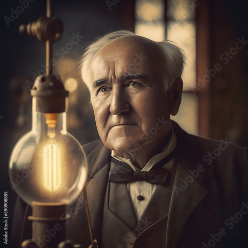 Fotobehang Thomas Alva Edison