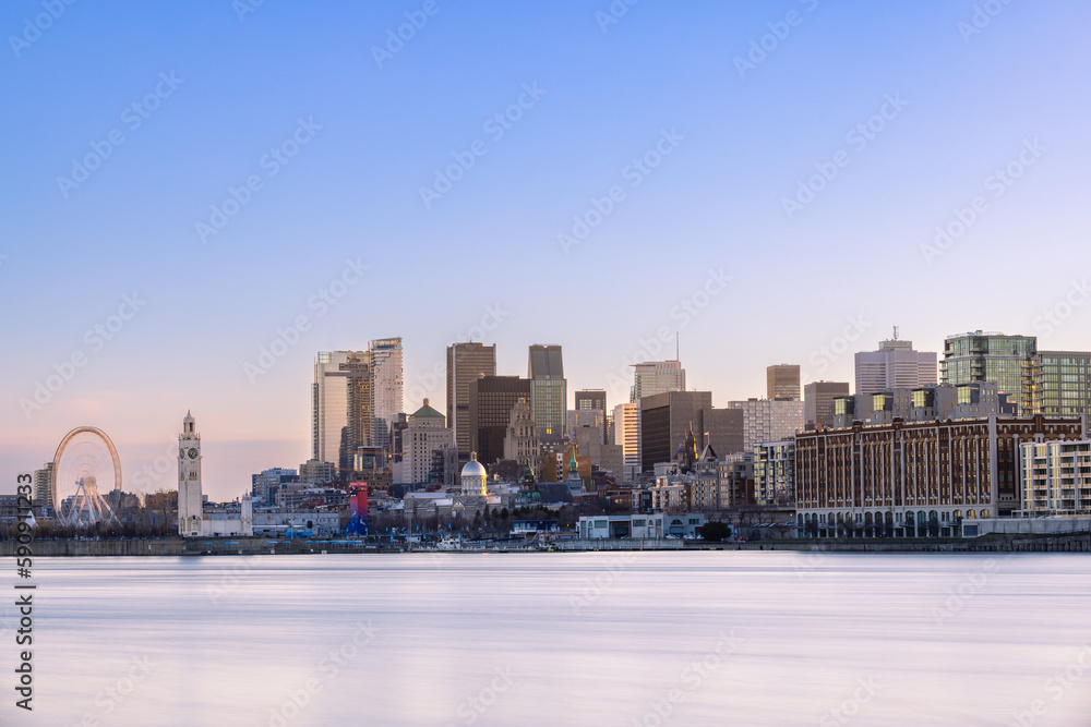 View of downtown Montreal Metropolitan Era in the evening View of downtown Montreal Metropolitan Era in the evening