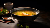 Satisfy Your Cravings with Delicious Traditional Miso Soup, Food Photography. Generative AI