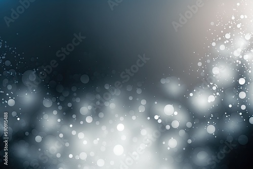 blurred white lights against a black backdrop. Generative AI