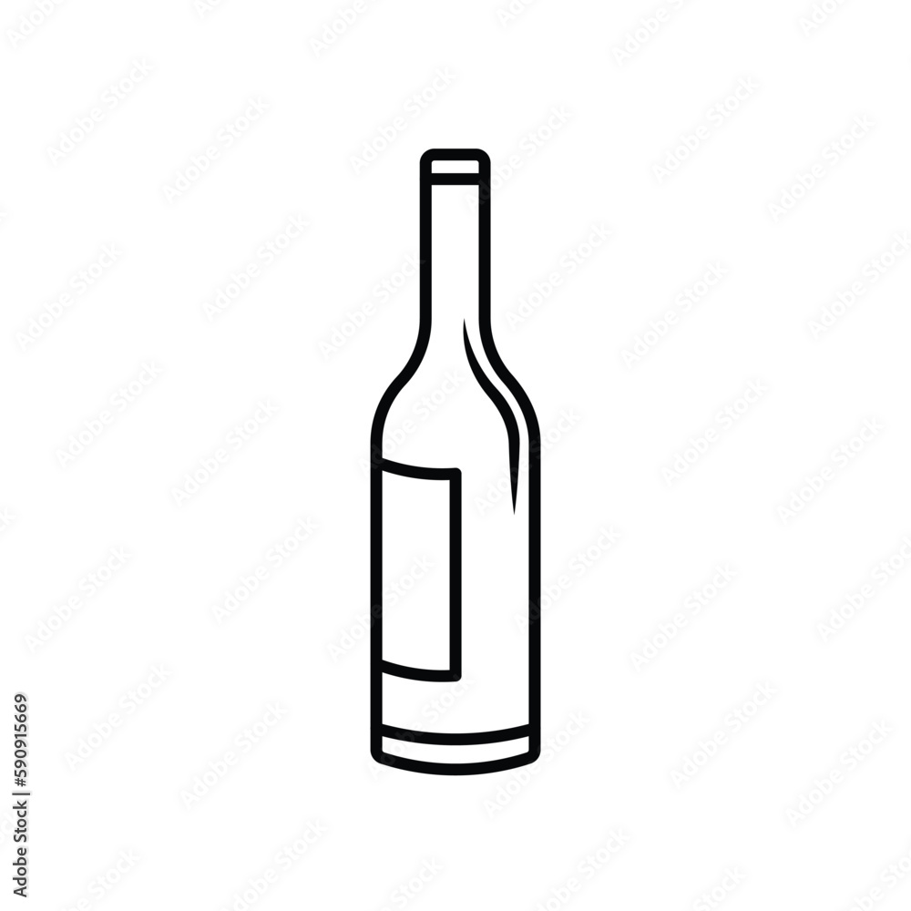 Wine bottle vector icon. Alcohol icon. Alhocol flat sign design. Wine and glass symbol pictogram. UX UI icon Wine bottle vector icon. Alcohol icon. Alhocol flat sign design. Wine and glass symbol pictogram. UX UI icon