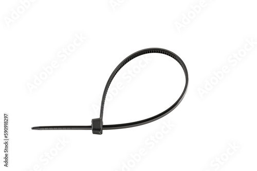 Wallpaper Mural Black plastic cable ties isolated on white background. plastic wire ties closeup. Torontodigital.ca