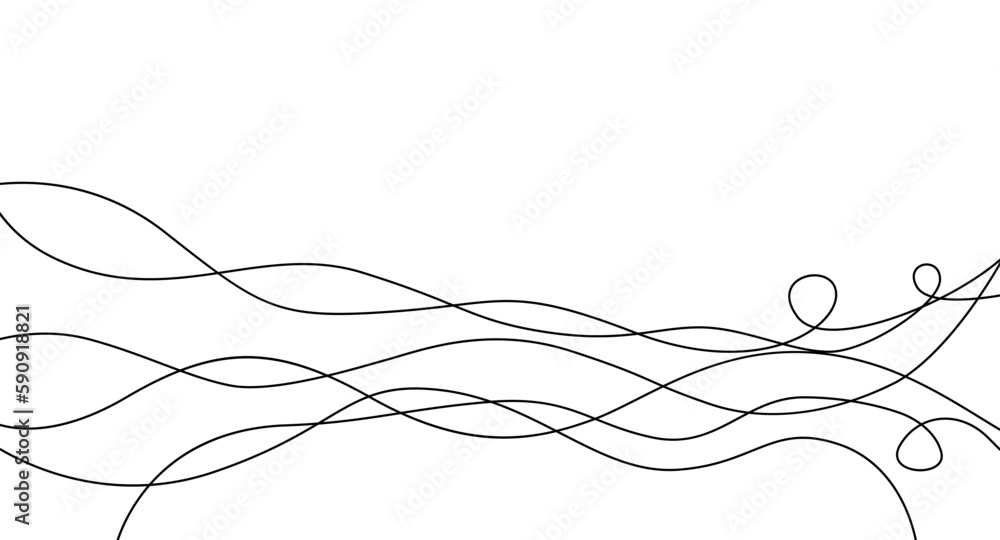Elegant flowing lines on white background. Vector. Elegant flowing lines on white background. Vector.