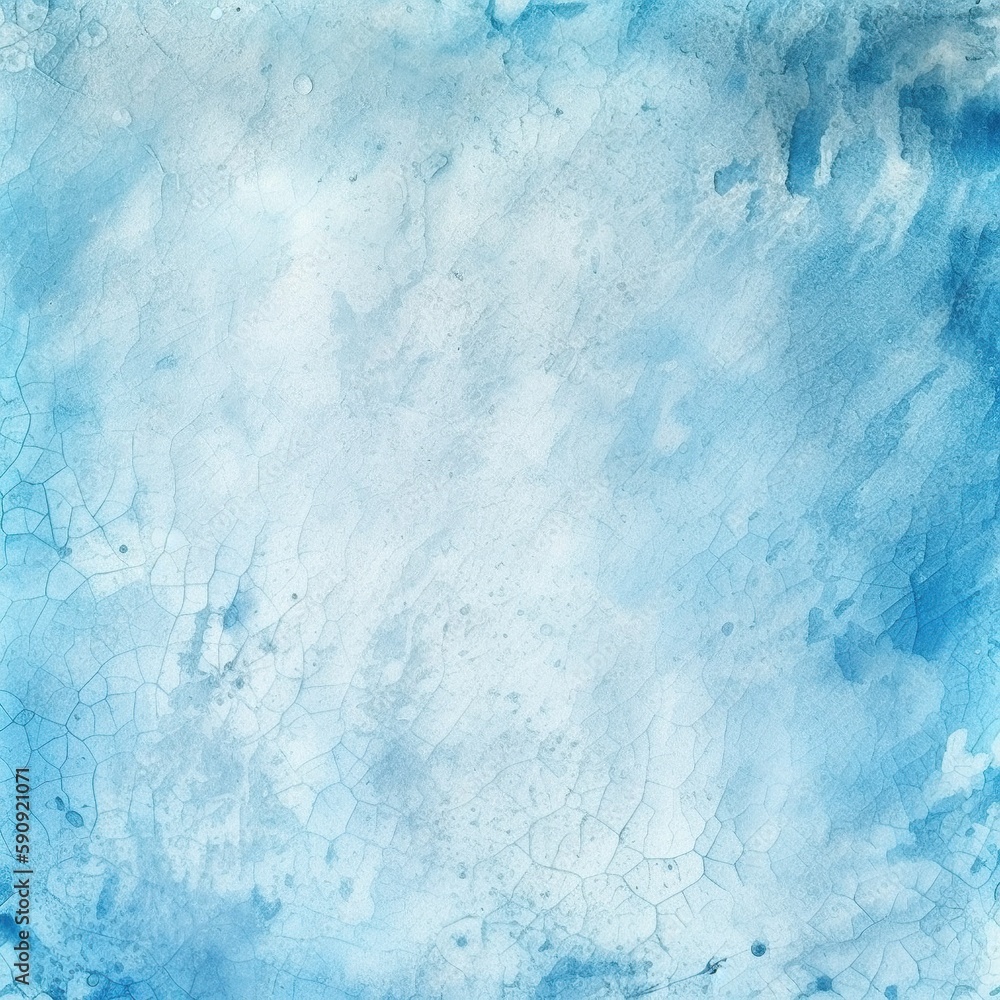 Light blue colored aged abstract paper background, AI generative grunge texture