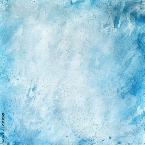 Light blue colored aged abstract paper background, AI generative grunge texture