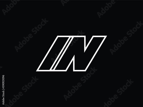 O I N ON IN NO NI Icon Logo Design Vector Initial letter monogram template concept. Linear universal elegant creative monochrome symbol. Premium business finance logotype. Luxury fashion sign