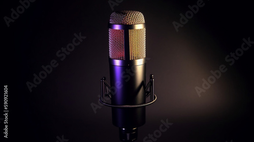 studio_microphone on black background